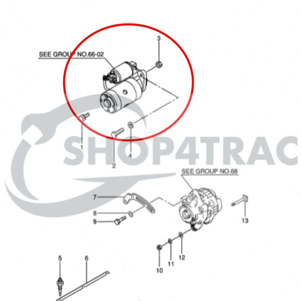 Startmotor Mitsubishi S3L / S3L2 – Solé Diesel scheepsmotor