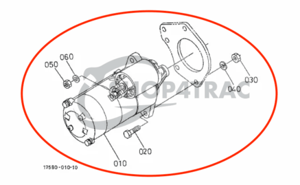 Startmotor Kubota Z482 / Z602 / D722 – Nanni Diesel scheepsmotor