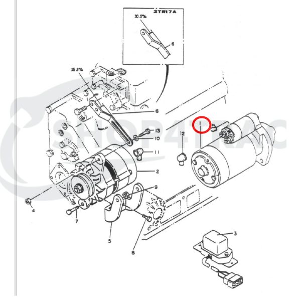 Startmotor Yanmar 2QM20 / 3HM35 / 3JH / 4JH – scheepsdiesel