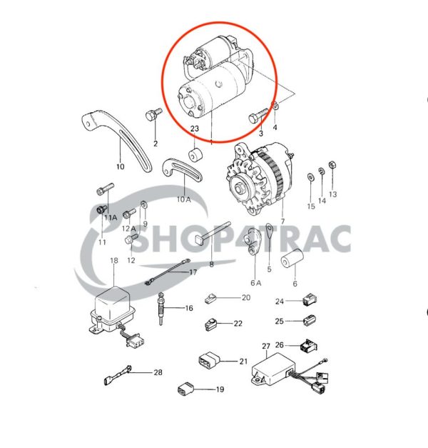 Startmotor Mitsubishi K3 / K4 – Vetus &amp; Solé Diesel scheepsmotor