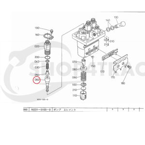 Plunjer / injectie-element Beta Marine Beta 28 / Beta 30 – Nanni N3.30 – Universal M-25XPB