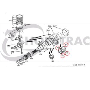 Taatslager / axiaallager set – Beta Marine Beta 10 / Beta 14 / Beta 20 | Nanni N2.10 / N2.14 / N3.21