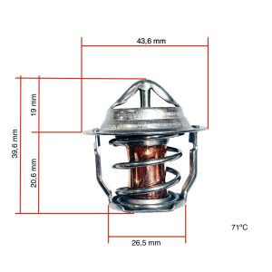 Thermostaat 44 mm (71 °C) Beta Marine Beta 28 / Beta 30 – Nanni N3.30 – Universal M-25XPB