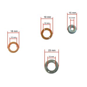 Verstuiver-afdichtset (3-delig) – Beta Marine Beta 10 · 14 · 20 · 28 · 30 · 43 · 50 | Nanni N2.10 · N2.14 · N3.21 · N3.30 · 4.105 HE · N4.50