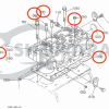 Cilinderkop compleet + pakkingset + gloeibougies Beta Marine Beta 30 – Nanni N3.30