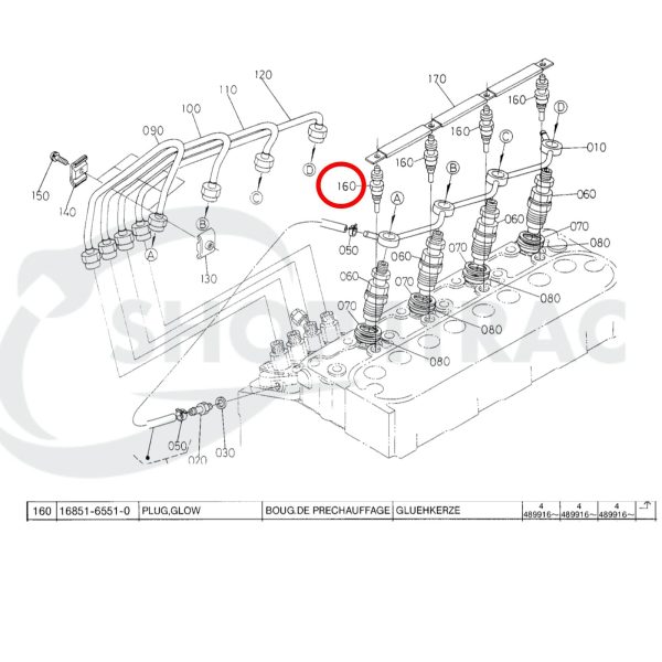 Gloeibougie (M8) – Beta Marine Beta 10 · 14 · 20 | Nanni N2.10 · N2.14 · N3.21