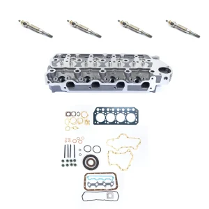 Cilinderkop met pakkingsset en gloeibougies Solé Diesel Mini 34 – Meiki M4DM