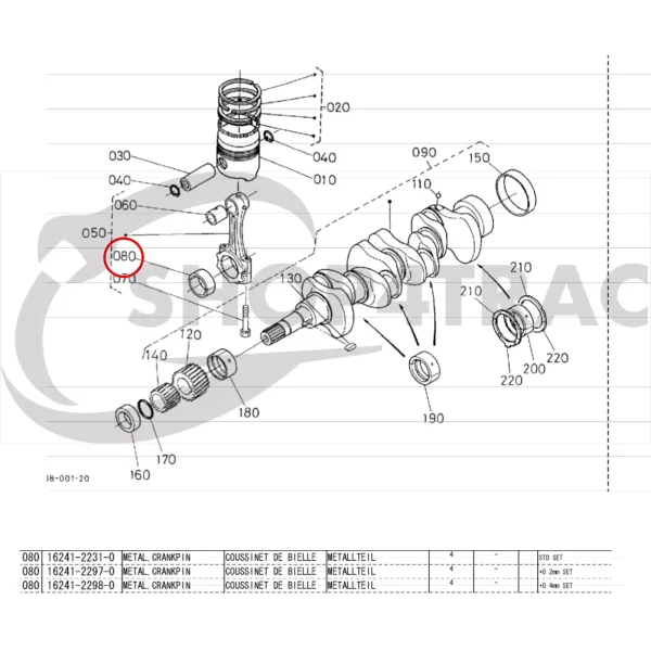 Drijfstanglager Beta Marine Beta 30 | Beta 38 – Nanni N3.30 | N4.38