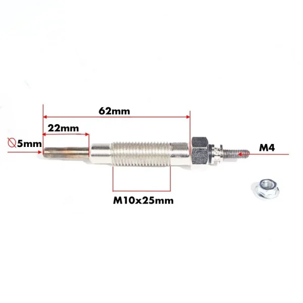 Gloeibougie Solé Diesel Mini 33 | Mini 44 | Mini 55 – Vetus M4.15 | M4.17 – Craftsman Marine CM4.42 – JF Marine Power JF10 | JF15