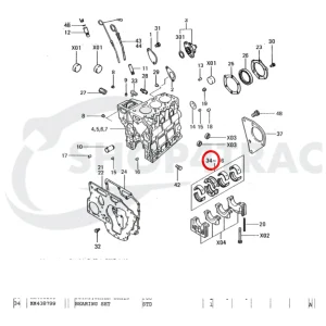 Hoofdlagerset Solé Diesel Mini 26 – Vetus M3.09 | M3.28 – Craftsman Marine CM3.27 – JF Marine Power JF6-1500