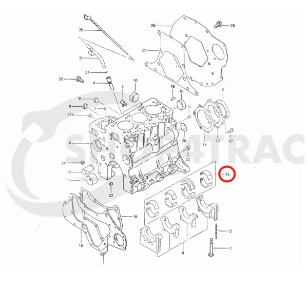 Hoofdlagerset Solé Diesel Mini 33 – JF Marine Power JF10