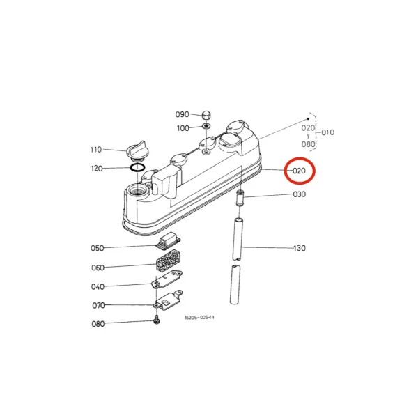 Kleppendekselpakking Beta Marine Beta 35 | Beta 38 – Nanni N4.38 – Universal M-35B