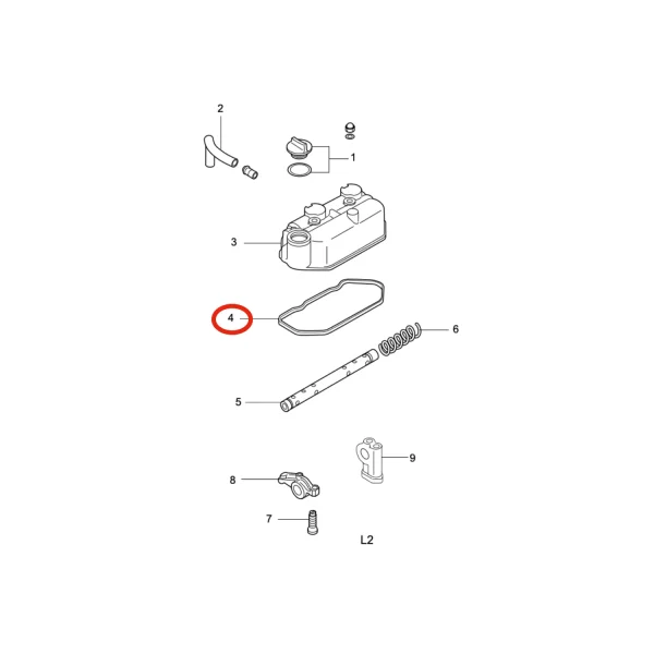 Kleppendekselpakking Solé Diesel Mini 11 | Mini 17 – Vetus M2.06 – Craftsman Marine CM2.16