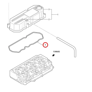 Kleppendekselpakking Solé Diesel Mini 44 | Mini 55 – Vetus M4.15 | M4.17 – Craftsman Marine CM4.42 – JF Marine Power JF15
