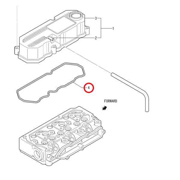 Kleppendekselpakking Solé Diesel Mini 44 | Mini 55 – Vetus M4.15 | M4.17 – Craftsman Marine CM4.42 – JF Marine Power JF15