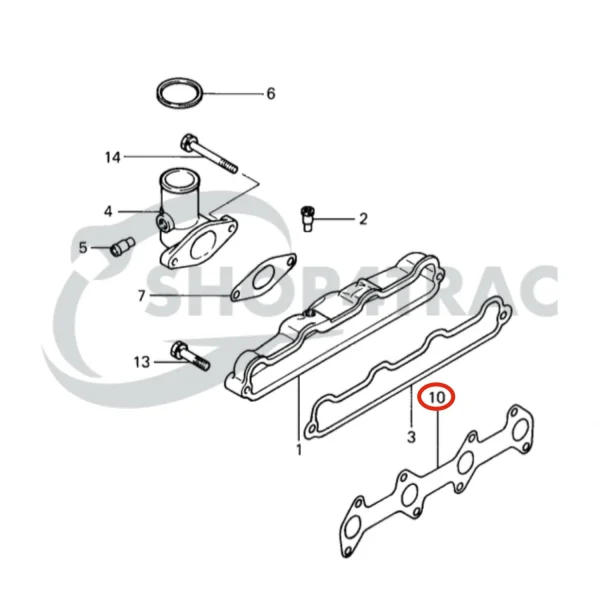 Uitlaatspruitstukpakking Solé Diesel Mini 32 | Mini 34 – Vetus M4.14 – Meiki M4DM