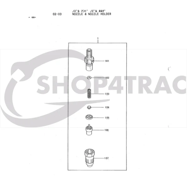 Verstuiver compleet Solé Diesel Mini 11 t/m Mini 74 | SM-105 – Vetus M2/M3/M4 – Craftsman Marine – JF Marine Power