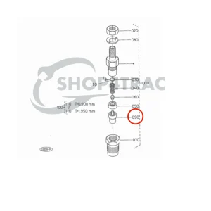 Verstuiver nozzle Beta Marine Beta 50 – Nanni N4.50 (type DN0PD80)