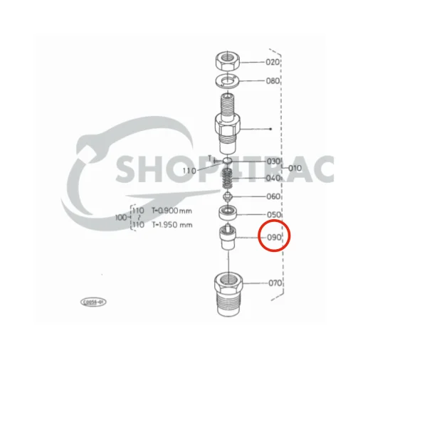 Verstuiver nozzle Beta Marine Beta 50 – Nanni N4.50 (type DN0PD80)