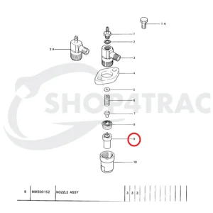 Verstuiver nozzle Solé Diesel Mini 18 | Mini 23 | Mini 32 | Mini 34 – Vetus M3.10 | M4.14 – Meiki