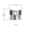 Zuiger 18mm Solé Diesel Mini 11 | Mini 17 | Mini 26 – Vetus M2.06 | M3.09 | M3.28 – Craftsman Marine CM2.16 | CM3.27 – JF Marine Power JF6-1500