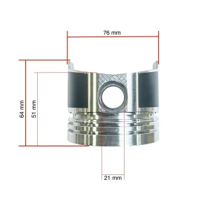 Zuiger 21mm Solé Diesel Mini 11 | Mini 17 | Mini 26 – Vetus M2.06 | M3.09 | M3.28 – Craftsman Marine CM2.16 | CM3.27 – JF Marine Power JF6-1500
