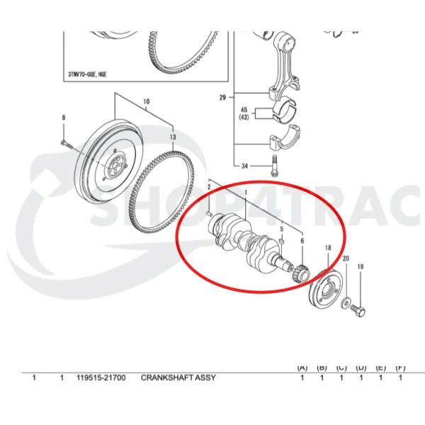 Krukas Yanmar 3YM20