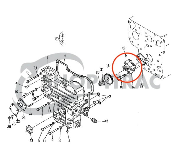 Motoroliepomp Universal M15 | M-25 | M-25XP | M-35 – Nanni 3.90HE | 4.110HE – Renault Marine D950