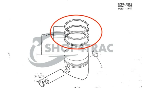 Zuigerveren Yanmar 2GM20 | 2GM20F | 2GM20C | 3GM30 | 3GM30F