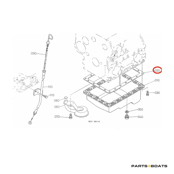 Oliecarterpanpakking Beta Marine Beta 30 – Nanni N3.30