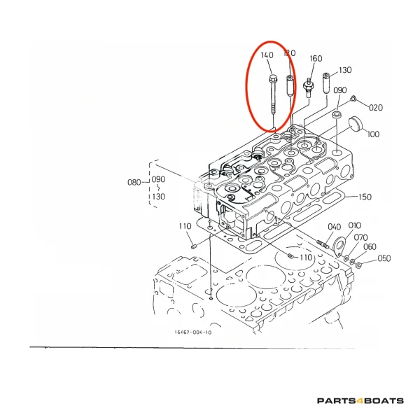 Cilinderkopbout Beta Marine Beta 50 | Beta 60 – Nanni N4.40 | N4.50