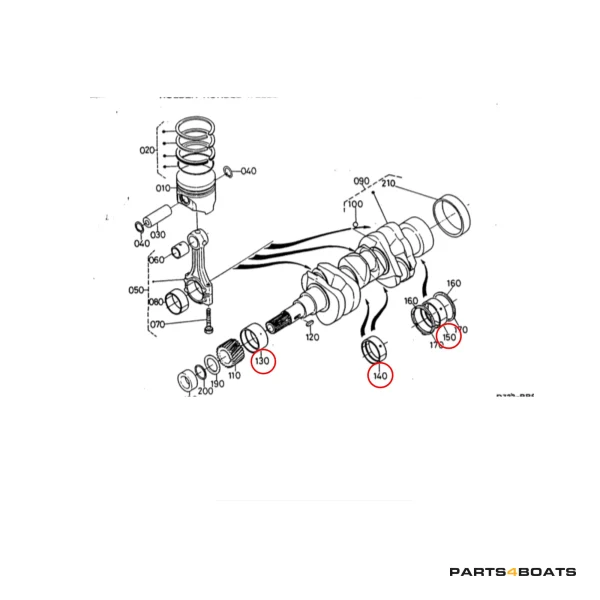 Hoofdlagerset – Beta Marine Beta 10 / Beta 14 / Beta 20 | Nanni N2.10 / N2.14 / N3.21