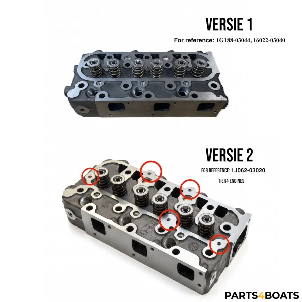 Cilinderkop compleet versie 1 Beta Marine Beta 30 – Nanni N3.30