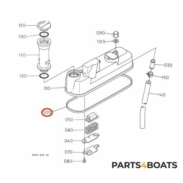 Kleppendekselpakking Beta Marine Beta 30 – Nanni N3.30