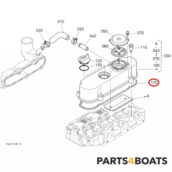 Kleppendekselpakking Beta Marine Beta 25
